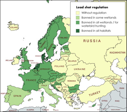 Map Lead shot regulation